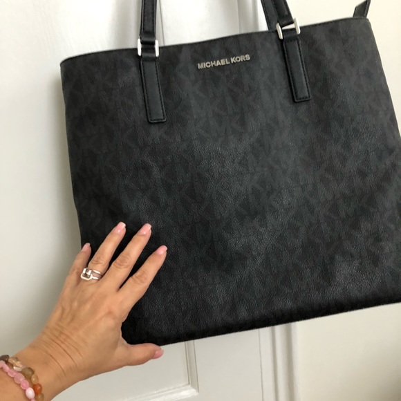 Michael Kors Large Black Grey Tote - Picture 3 of 8